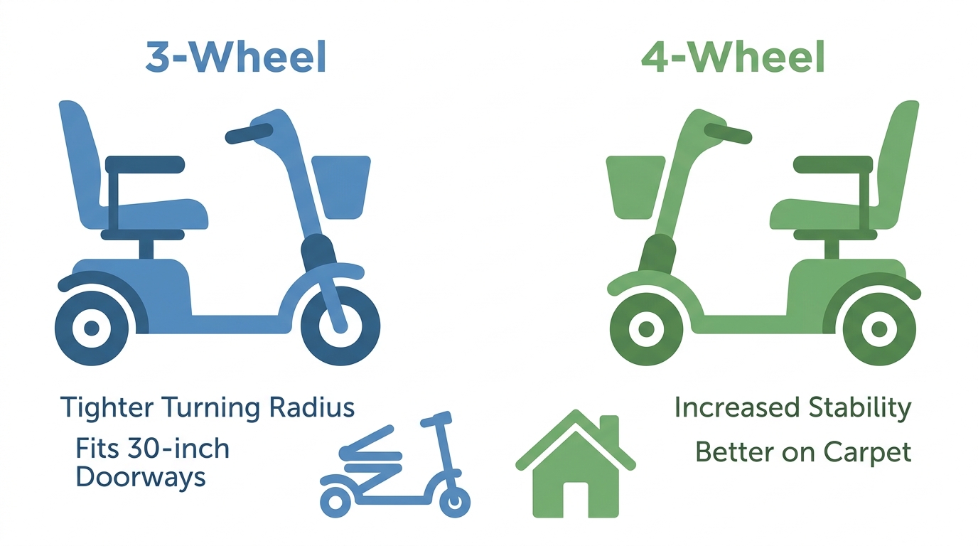 Three flat icons representing key benefits of pressure mapping: skin protection shield icon, cushion support icon with pressure redistribution arrows, and comfort icon with smiling wheelchair user, with labels Skin Protection, Custom Support, Lasting Comfort.